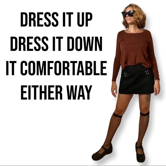 Forever 21 Women's  Sweater Pullover  Cool elbow patch sleeves Style - Picture 7 of 12